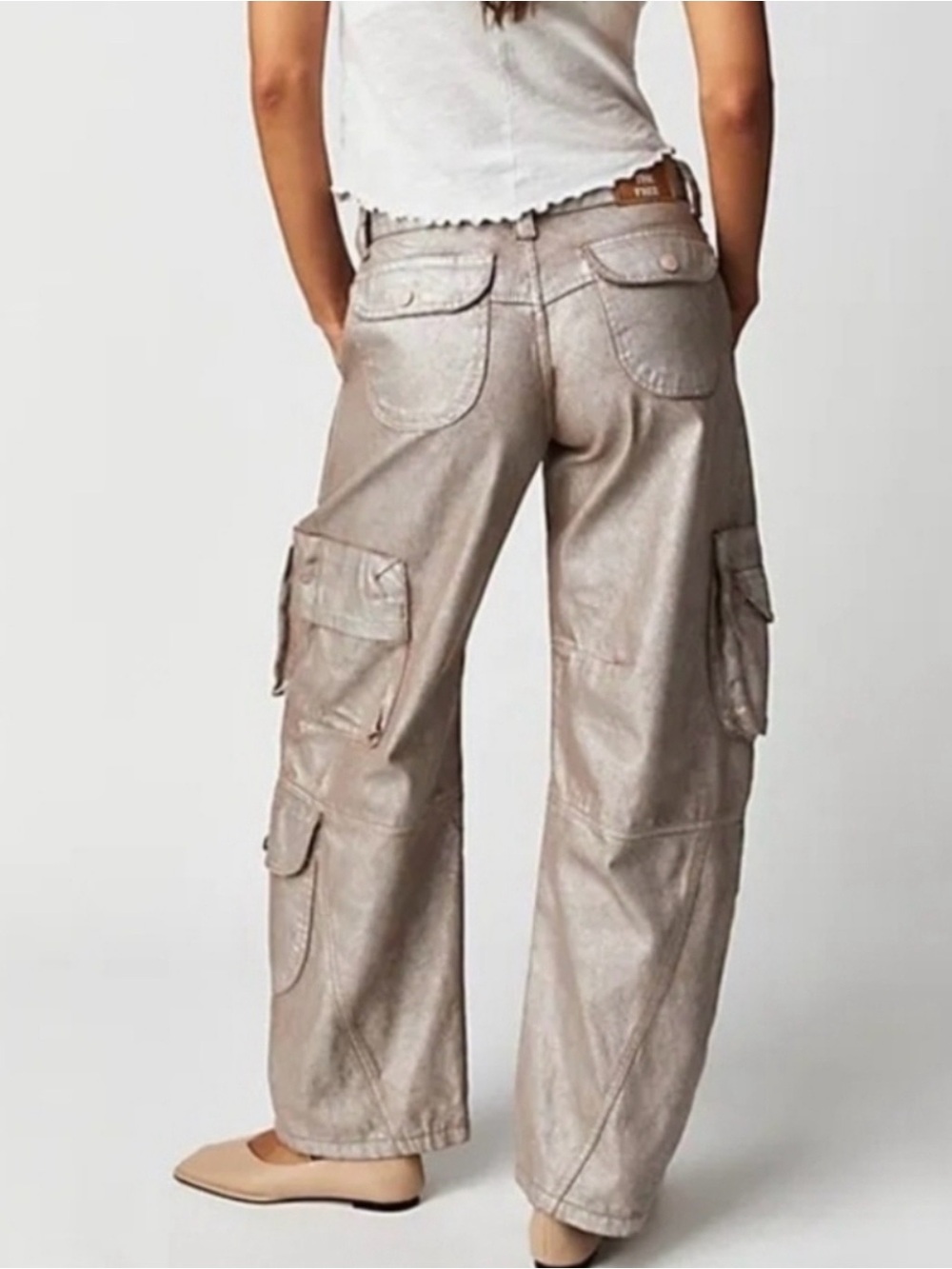 Free People Metallic Cargo Barrel
Jeans - Picture 3 of 10